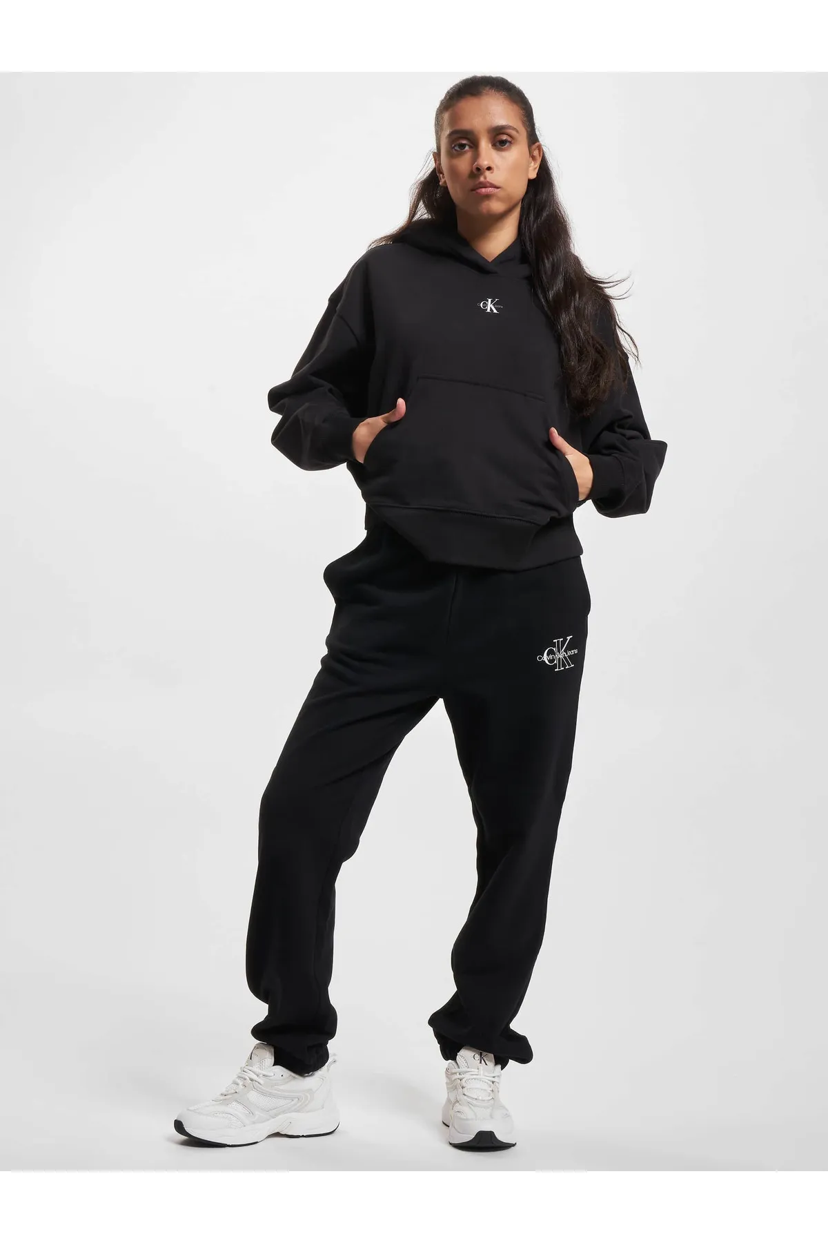 Calvin Klein  Damen Calvin Klein Jeans Zweifarbig Monogramm Jogginghose