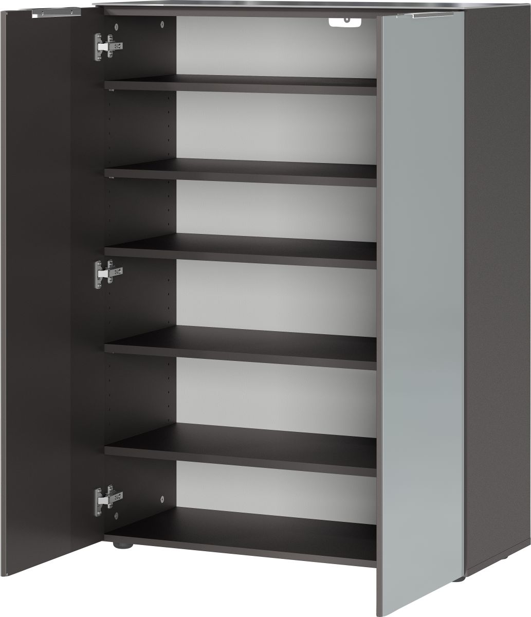 Schuhschrank Genova Silbergrau