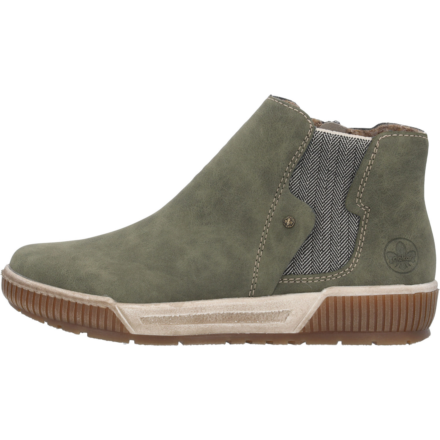 Rieker N0761, Stiefeletten, Damen, Grün (liane/leinen)