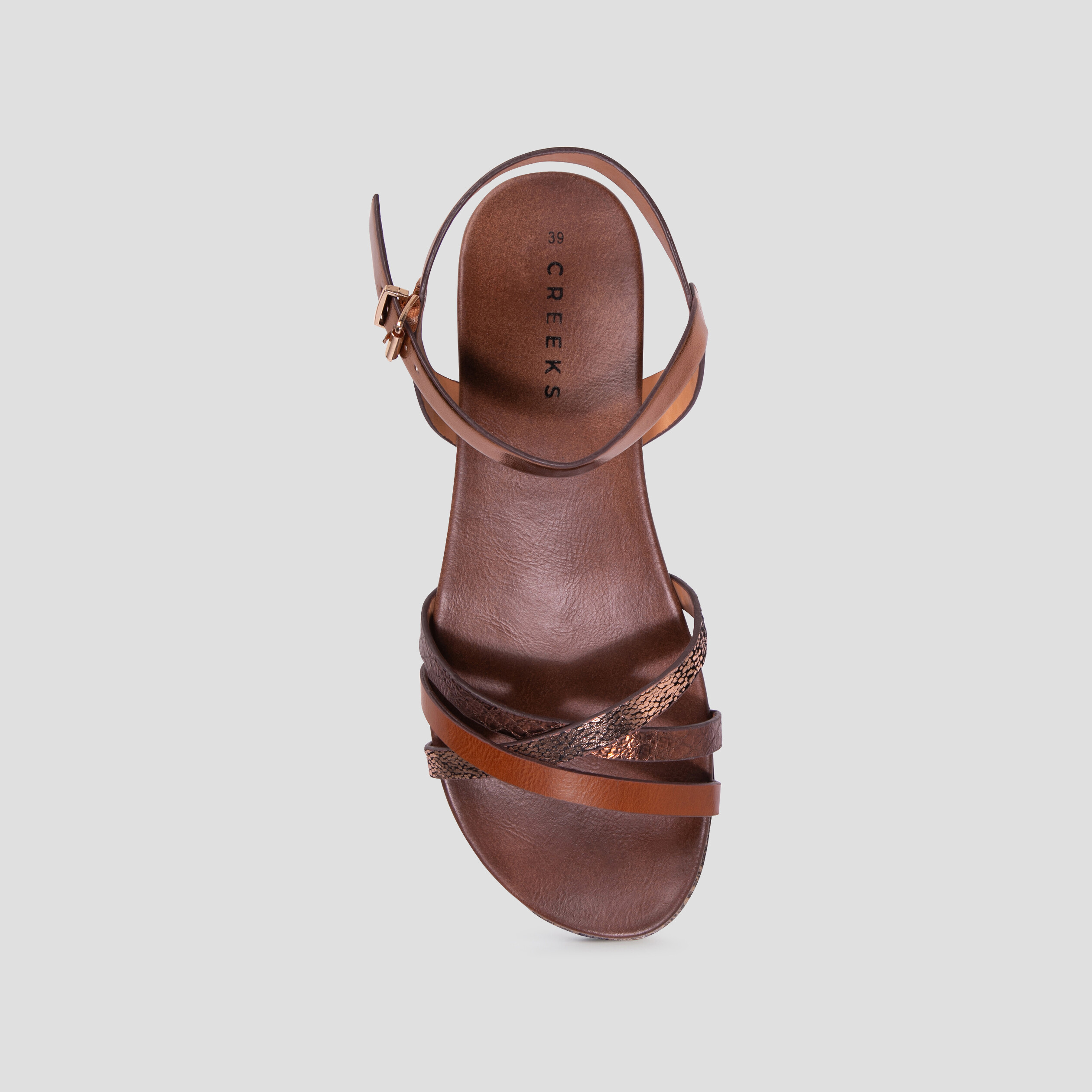 Sandales plates LH marron femme | La Halle