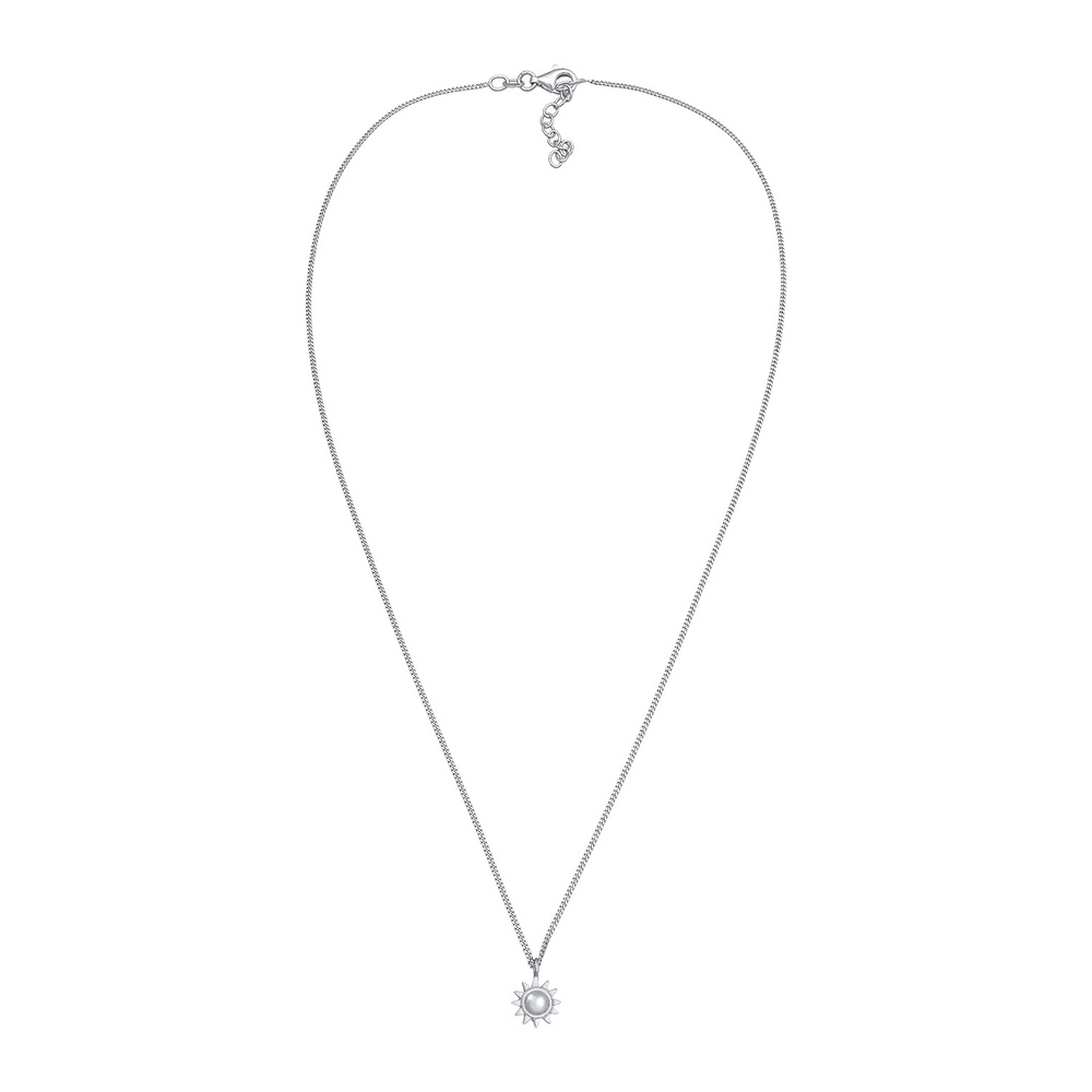 Elli Elli Collier Femmes pendentif soleil été en argent sterling 925 plaqué or Bijoux
