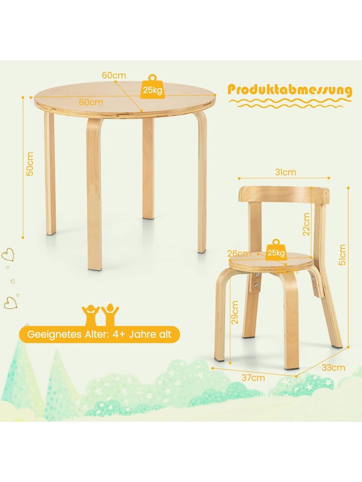 COSTWAY Sitzgruppe 5 tlg. Set in Beige günstig kaufen onesize