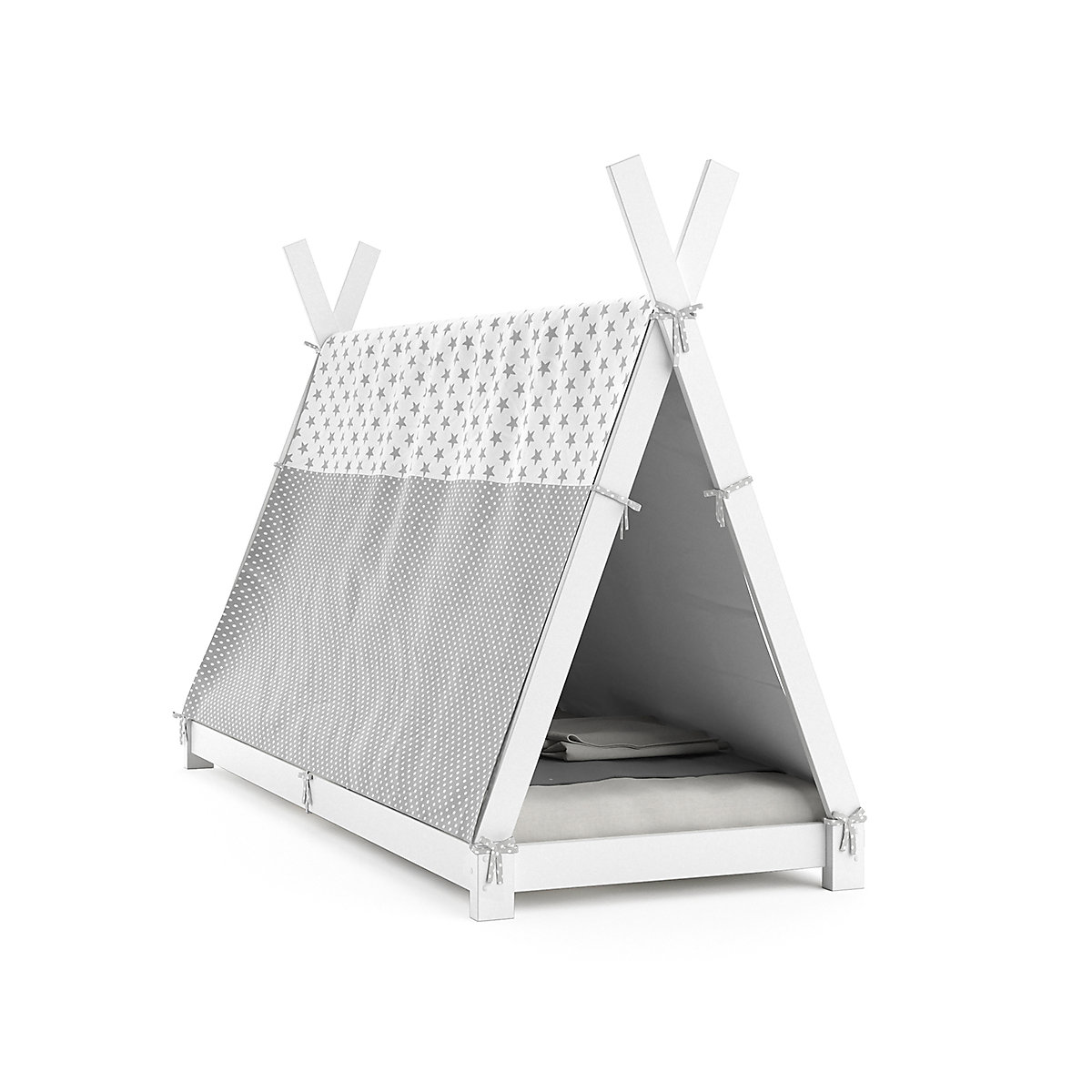 Überwurf Kinderbett Indianerzelt für Tipi Bett 90x200cm