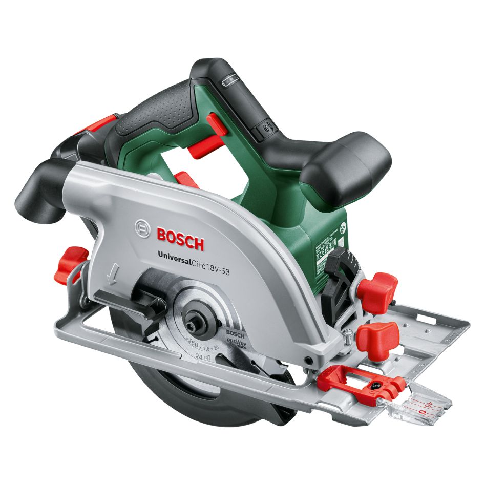 Bosch Green 06033B1402 UniversalCirc 18V-53 Akku-Kreissäge mit 1x 2,5 Ah Akku und Ladegerät AL 18V-20 im Karton
