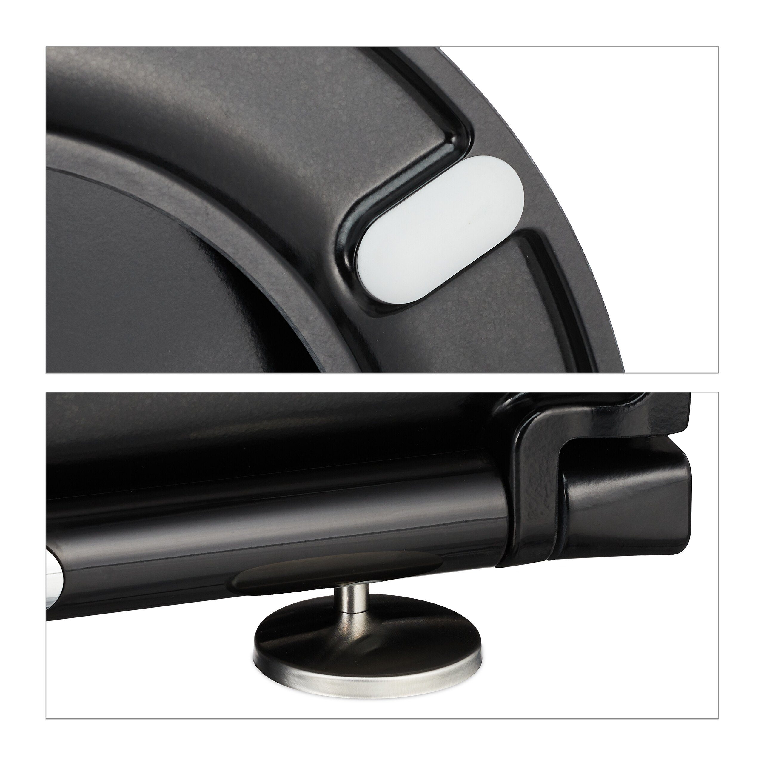 relaxdays WC-Sitz Toilettendeckel mit Absenkautomatik
