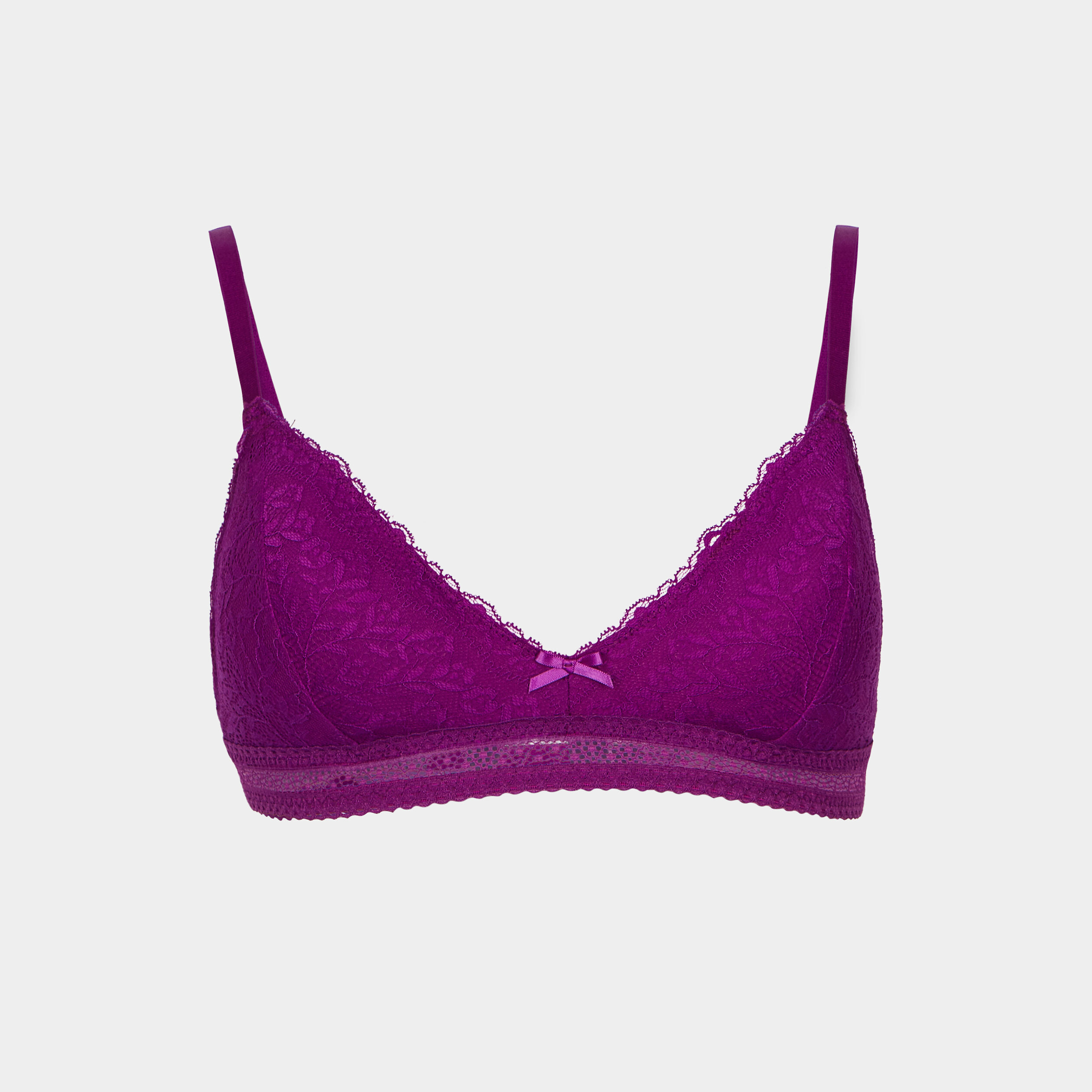 Soutien-gorge triangle micro dentelle violet femme | La Halle