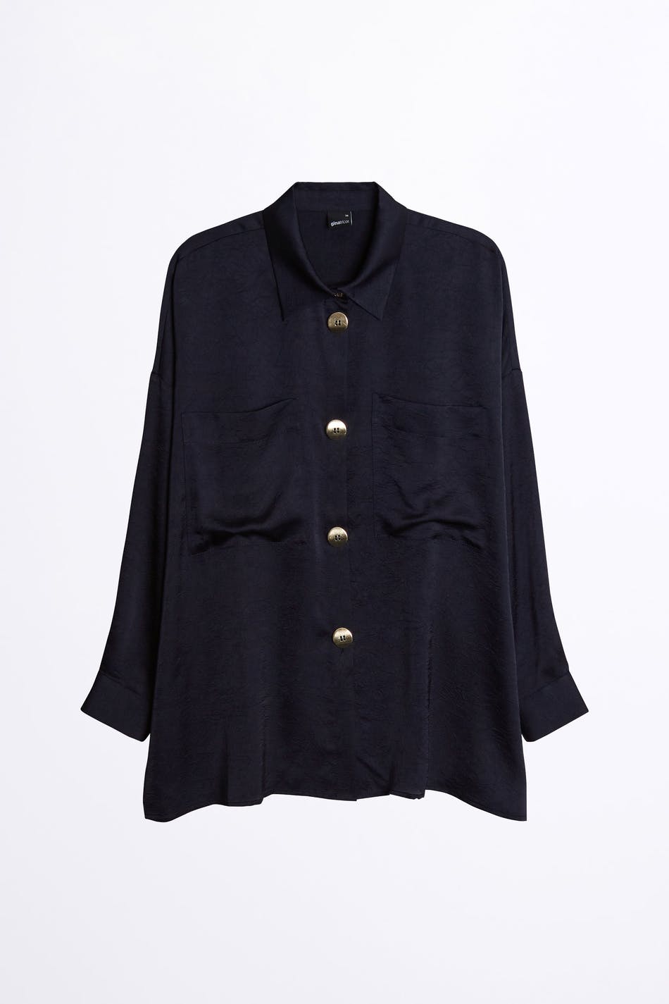 Sivi gold button shirt