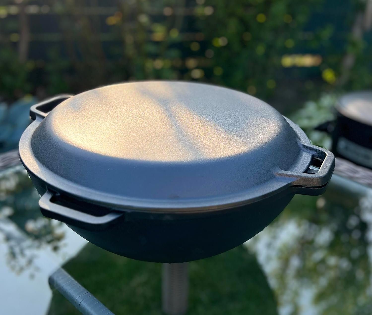 ROBARI Feuerstelle ROBARI Feuerofen + Gusseisen Kasan 12 L mit Pfannendeckel Utschak Set