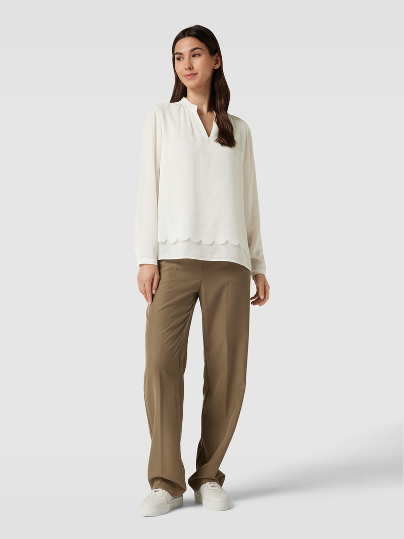 Bluse im Double-Layer-Look in offwhite