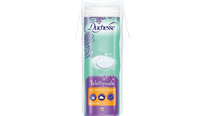 Duchesse Wattepads Sanddorn, 60 Stück