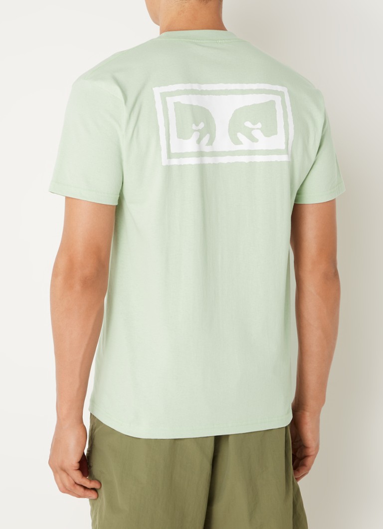 Obey  Eyes 3 T-shirt met logo- en backprint
