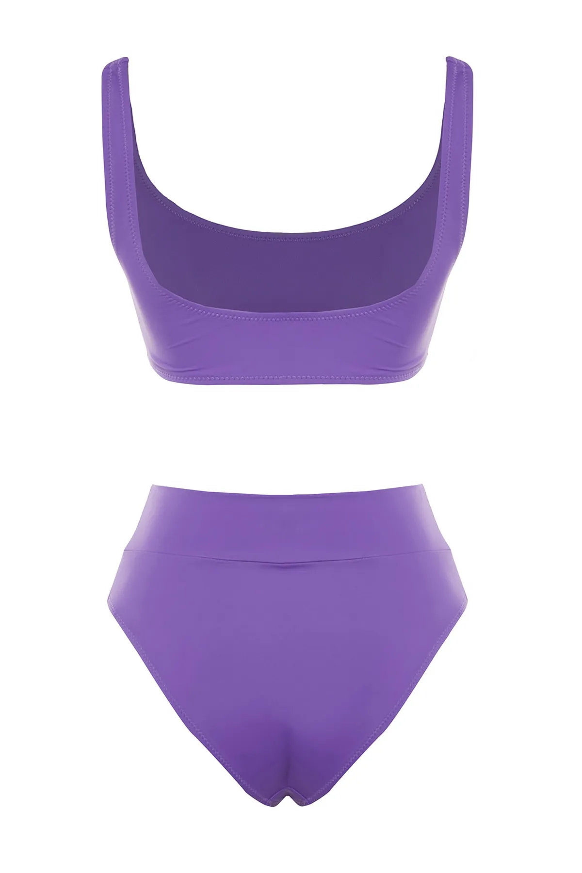 Trendyol Collection  Lila Bustier, hohe Taille, hohes Bein, reguläres Bikini-Set TBESS22BT0010