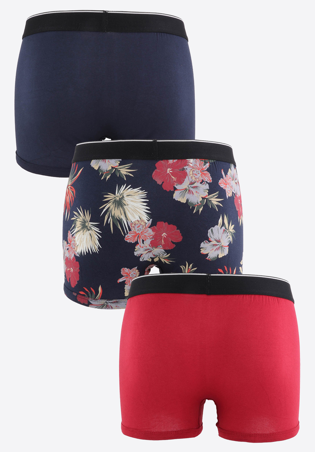 VELI   Coffret de 3 boxers bleu marine et rouge homme