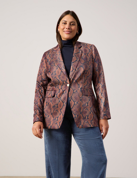 Feiner Blazer mit Schlangen-Print