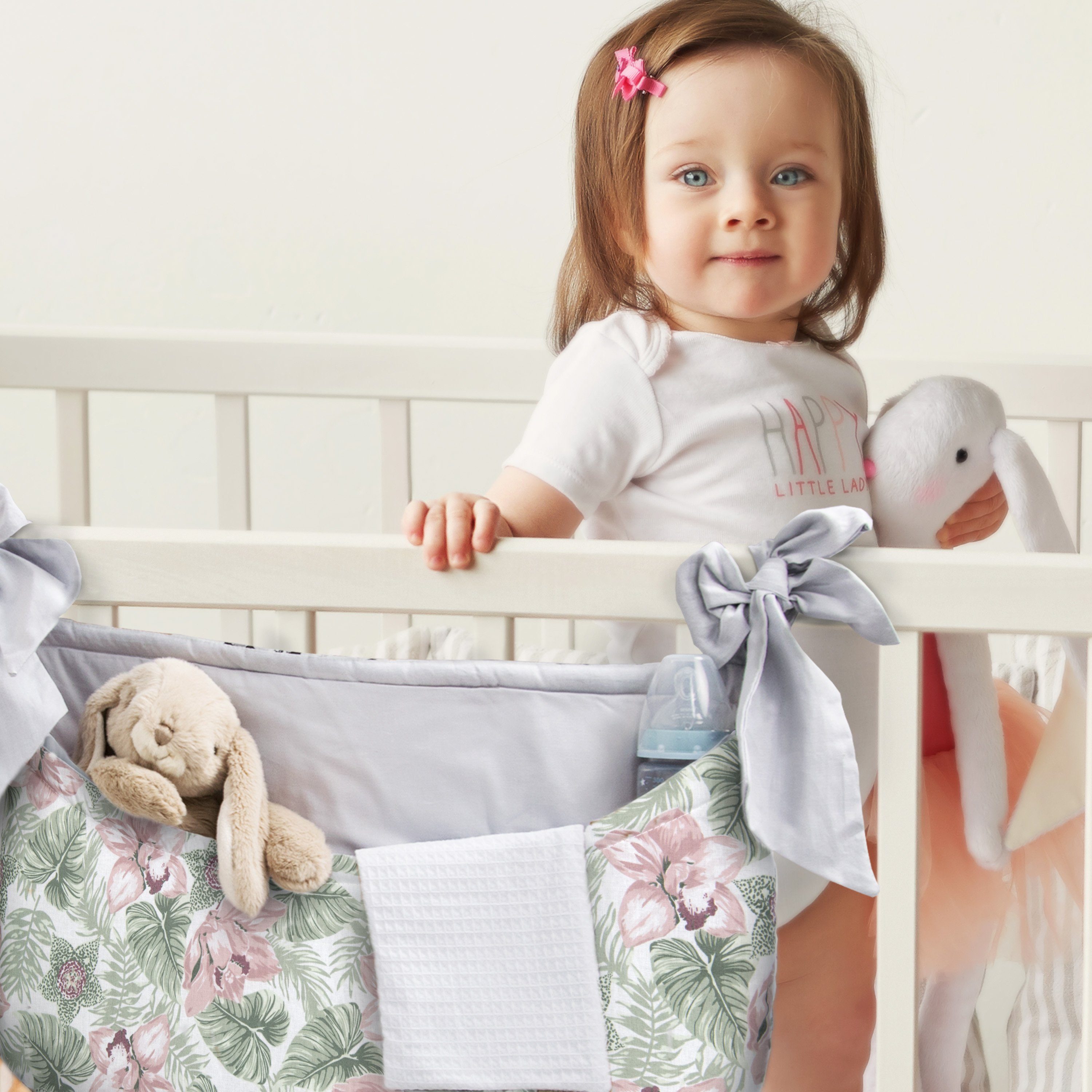 Amilian Betttasche (Made in EU) zum Einhängen; Spielzeugtasche; Babybetttasche; Windelntasche; Spielzeughalter; Aufbewahrungstasche; Organizer für Kiderbett, Babybett, Laufgitter oder Kinderzimmer