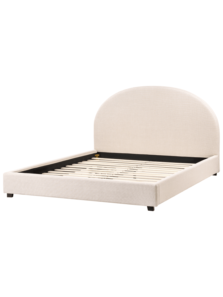 Beliani Doppelbett VAUCLUSE in Beige - (W) 174 x (H) 112 x (L) 214 cm günstig kaufen onesize