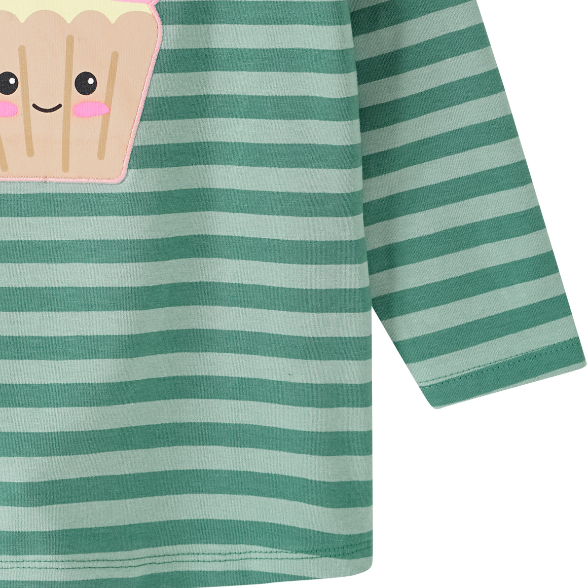 Mädchen Langarmshirt mit Muffin-Applikation