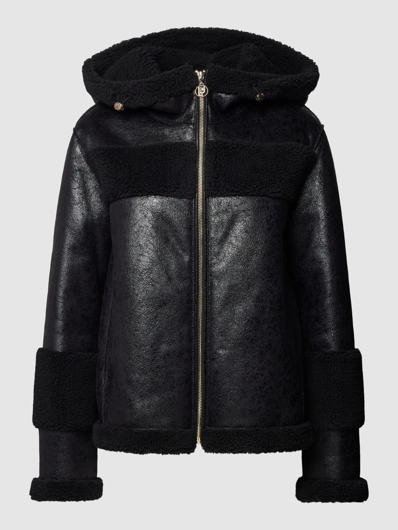 Jacke mit Label-Details in schwarz