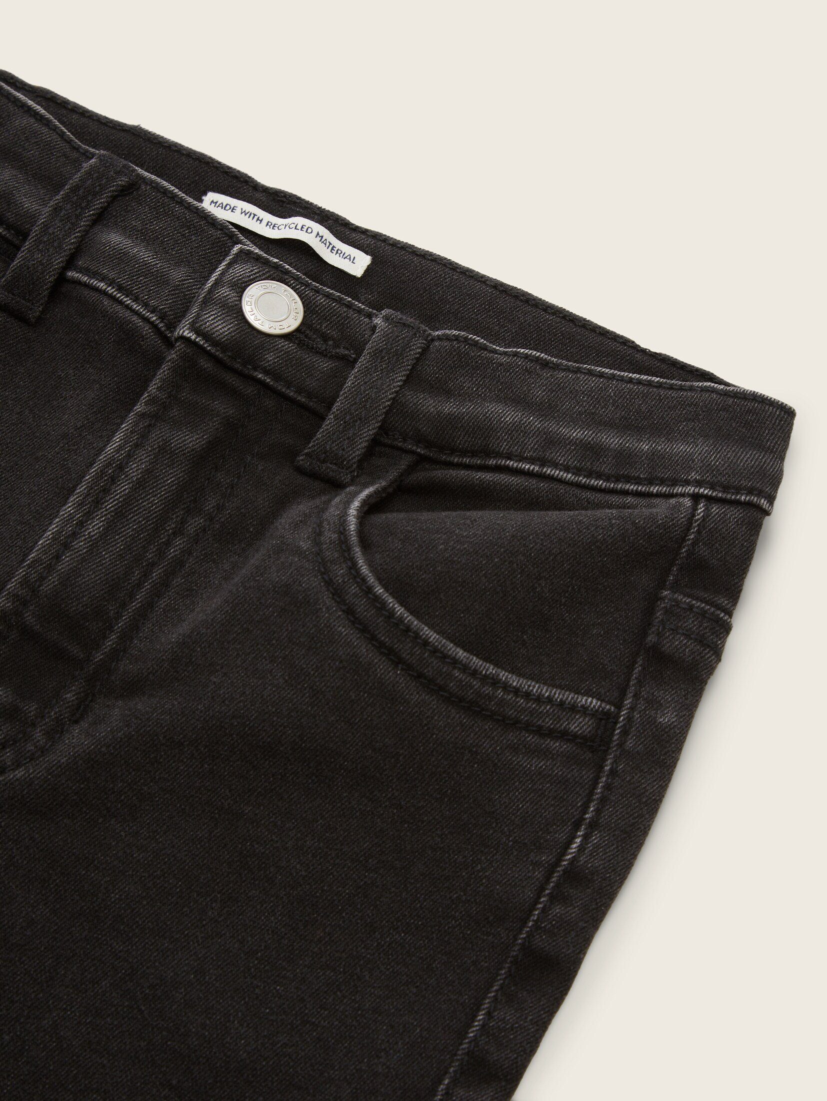 TOM TAILOR Ankle-Jeans Ausgestellte Jeans mit recyceltem Polyester
