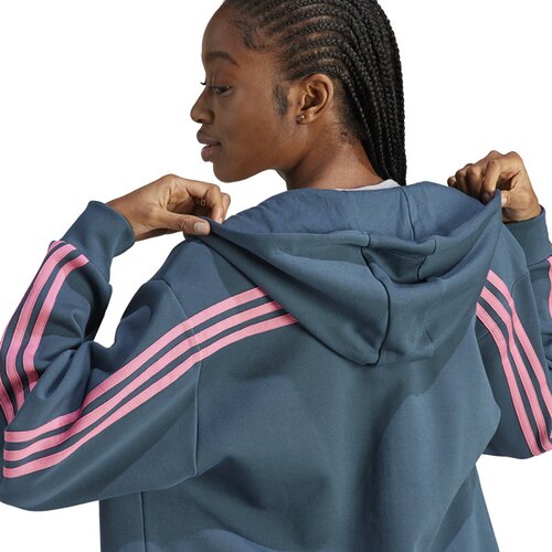 DAMEN KAPUZENSWEAT FUTURE ICONS 3-STREIFEN