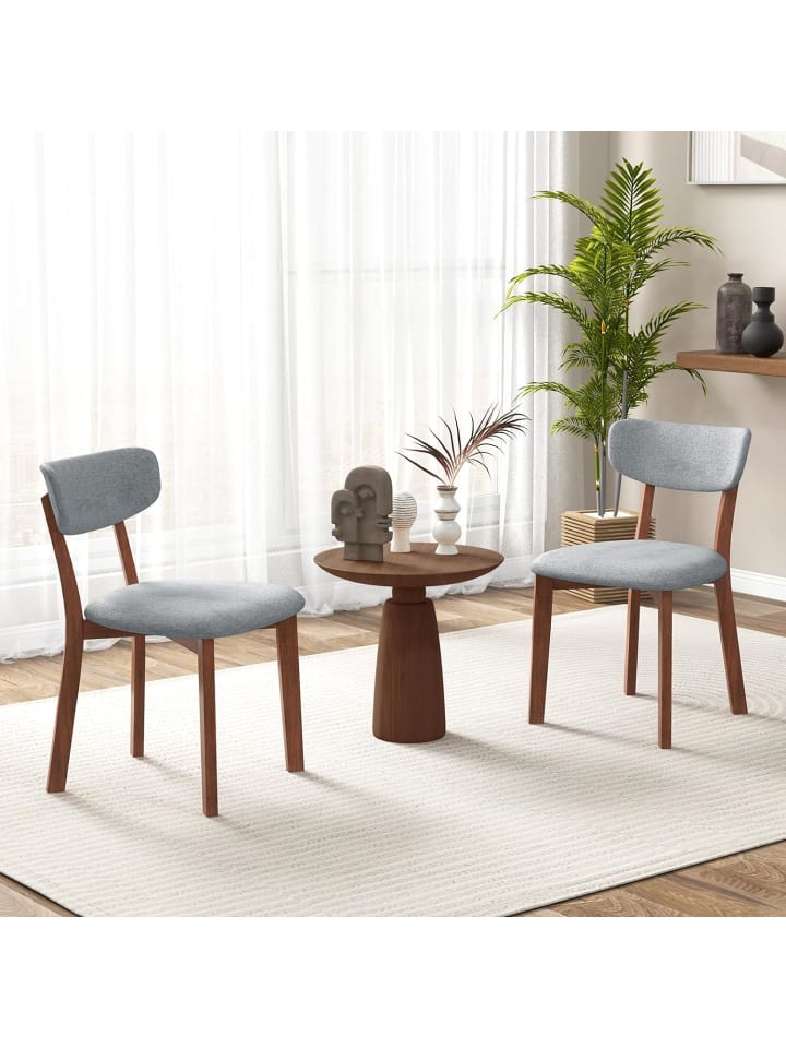 COSTWAY 2er Set Esszimmerstühle in Grau günstig kaufen onesize