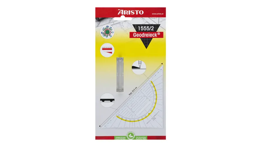 ARISTO Geometrie-Dreieck mit Griff 22,5cm