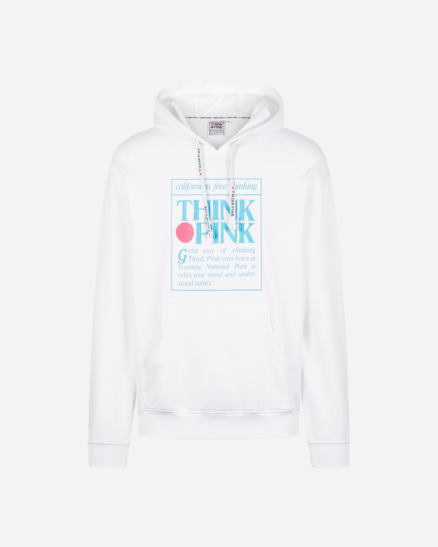 Mikina s kapucňou Felpa Think Pink Logo M TPM250S24-001/W007