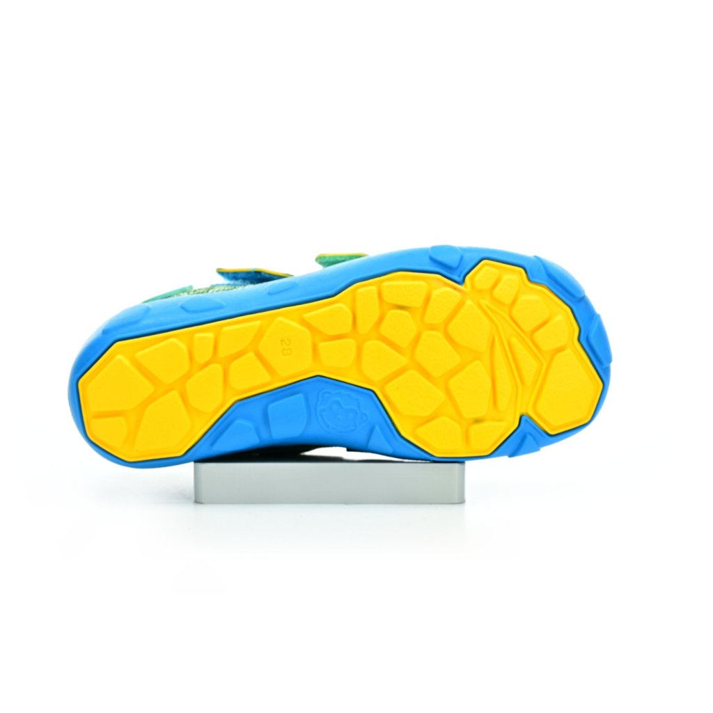 Affenzahn Übergangsschuh Knit Happy Creative Bear blaue Barfußschuhe