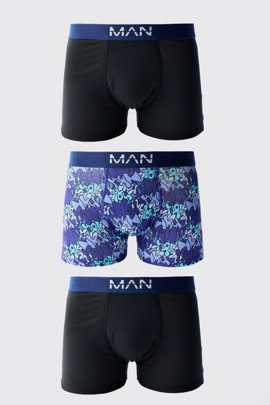 3er-Pack Man Graffiti Boxershorts