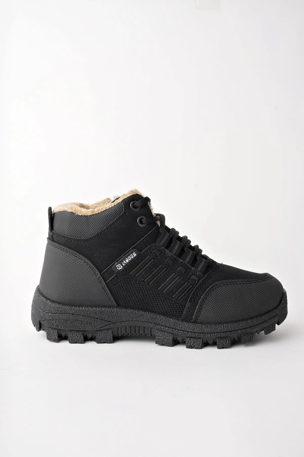 MUGGO  Johanna Garantierte Unisex-Winterstiefel zum Schnüren mit Fell innen und Reißverschluss