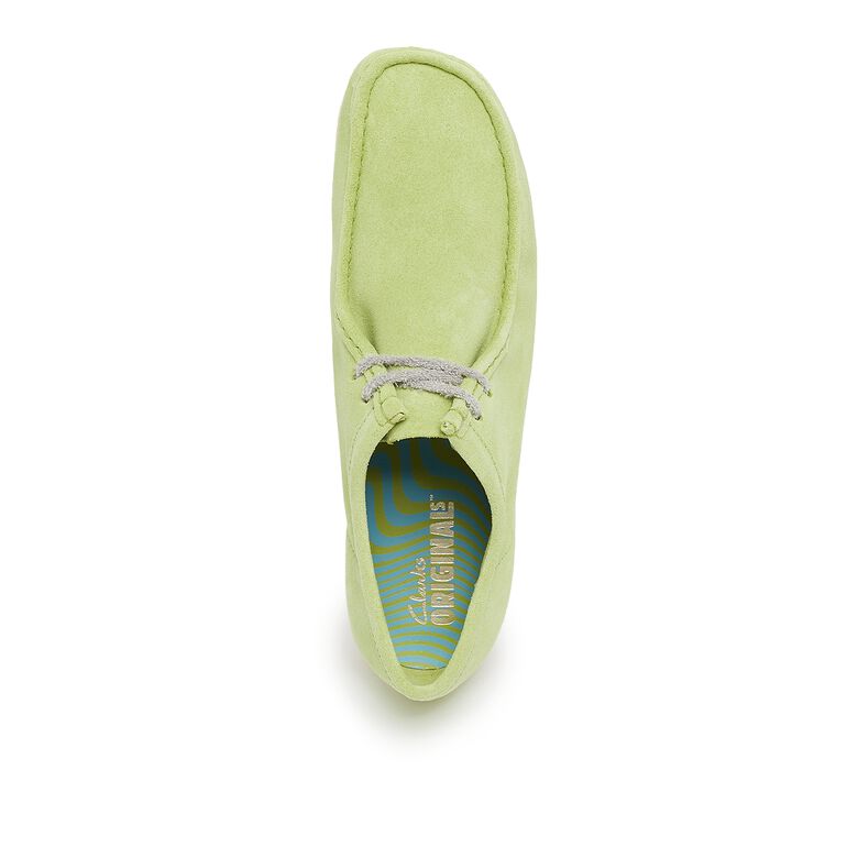 Clarks Wallabee pale lime suede