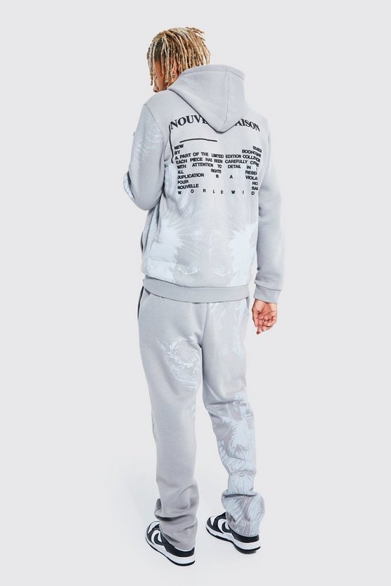 Tall Hoodie mit Renaissance-Print
