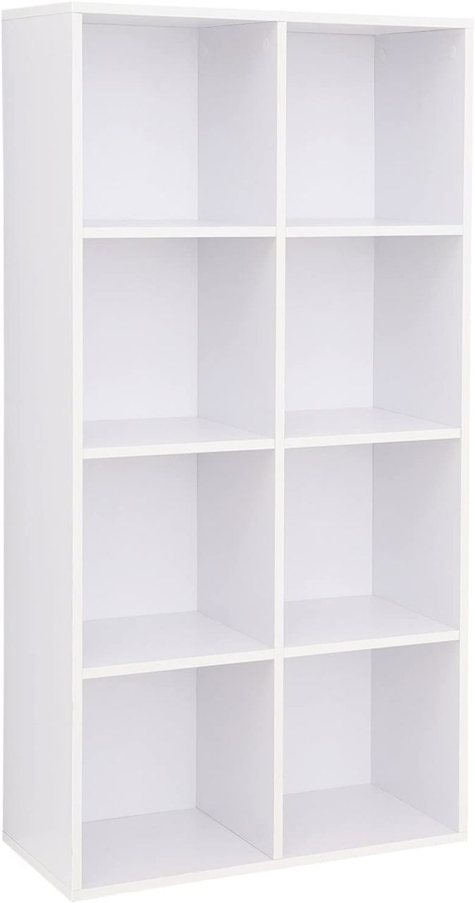 Vasagle Bücherregal, 65.7x30x129.5cm, Weiß