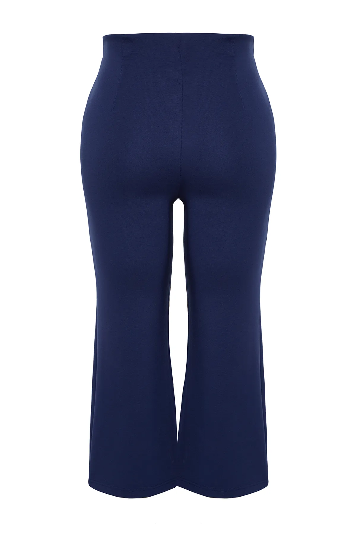 Trendyol Curve  Indigo Aksesusar Detaillierte, weit geschnittene Strickhose TBBSS24AR00008
