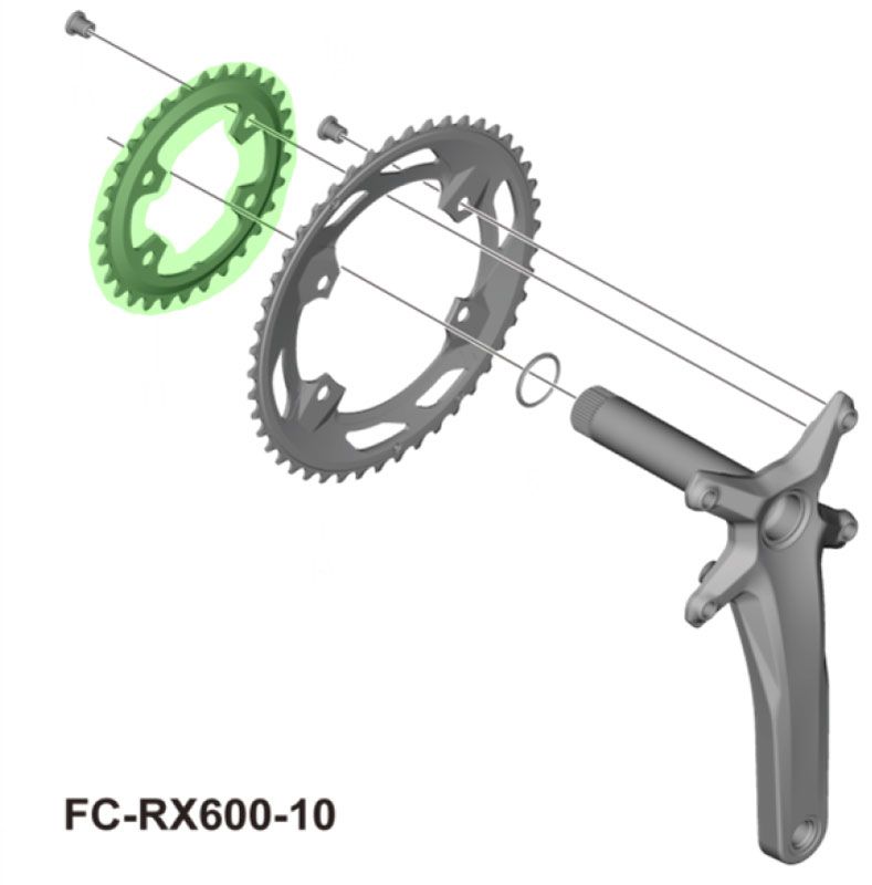 Shimano GRX FC-RX600 2x10/11-fach Kettenblatt kaufen | Bike-Discount