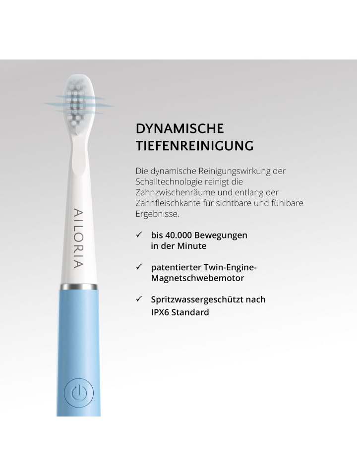 Ailoria PRO SMILE SET USB-Schallzahnbürste in Laguna günstig kaufen onesize