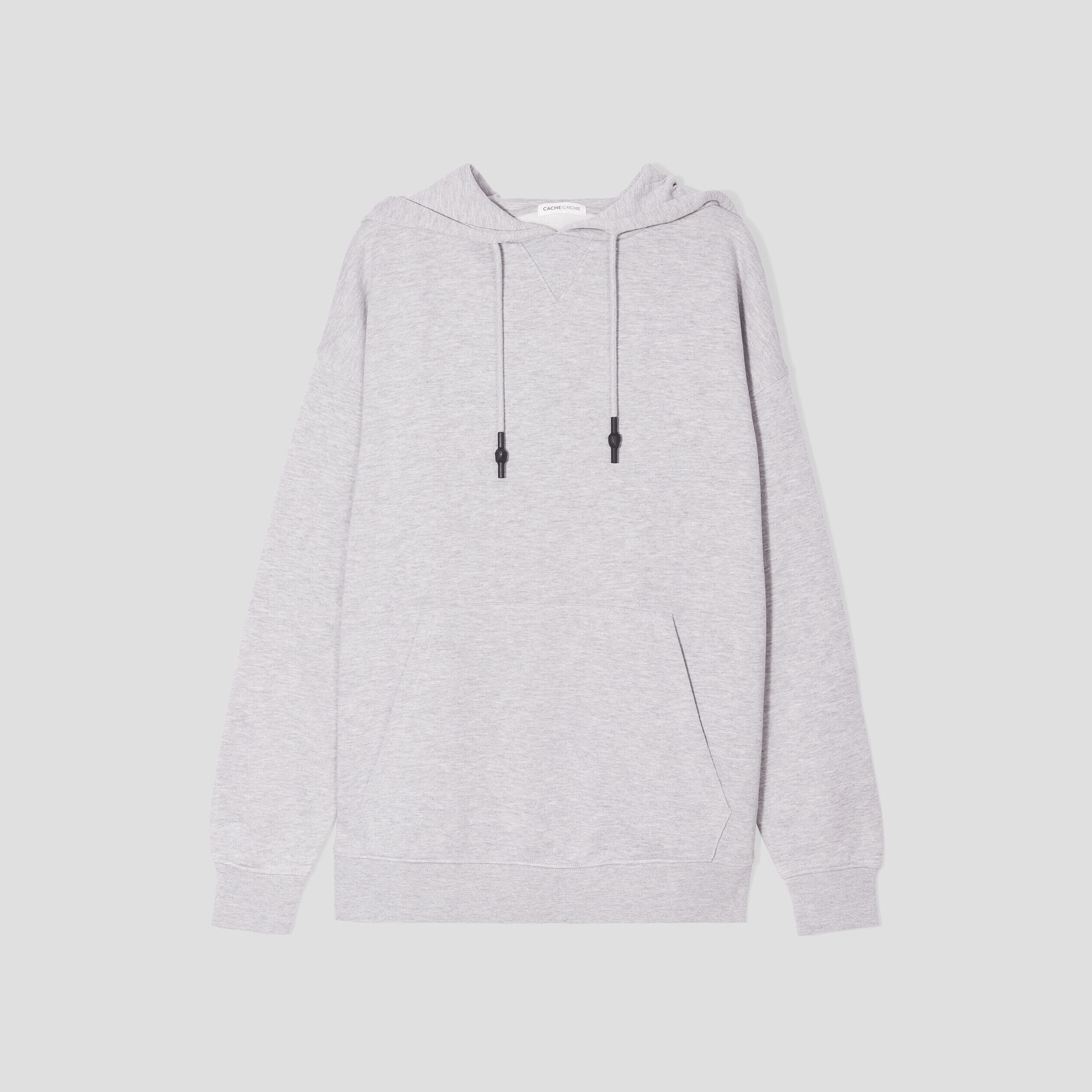 Sweat oversize à capuche gris clair femme | Cache Cache