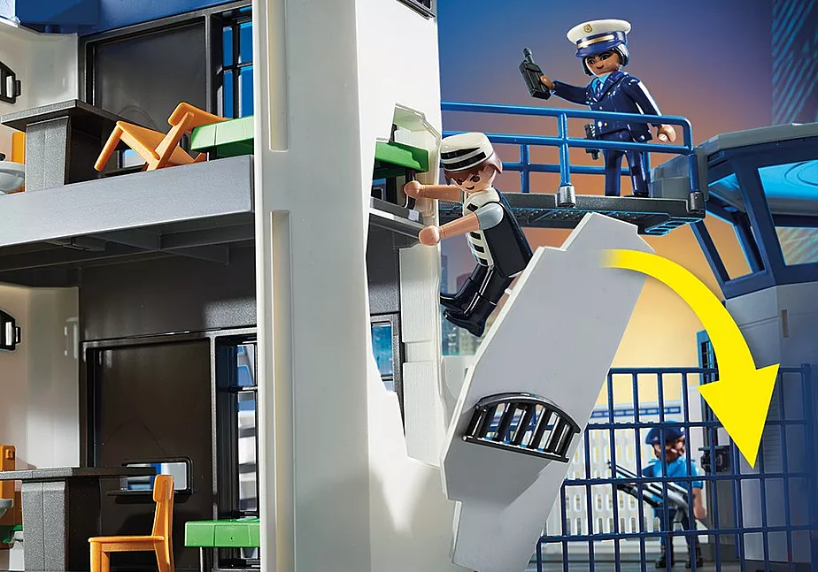 Polizei-Kommandozentrale mit Gef&auml;ngnis
