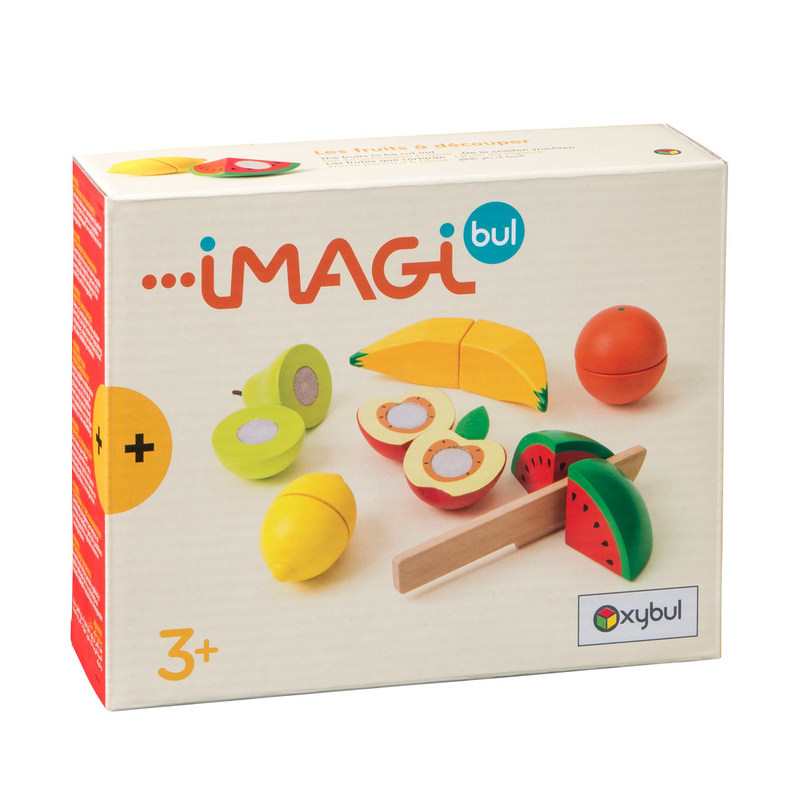 Set de 6 fruits en bois à découper Oxybul