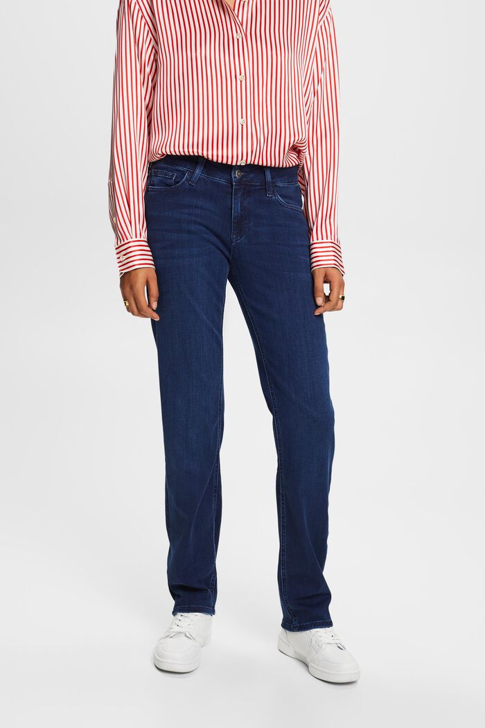 Jeans mit gerader Passform und mittelhohem Bund