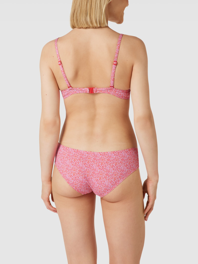 Bikini-Oberteil mit Allover-Muster Modell 'KRIBI' in pink