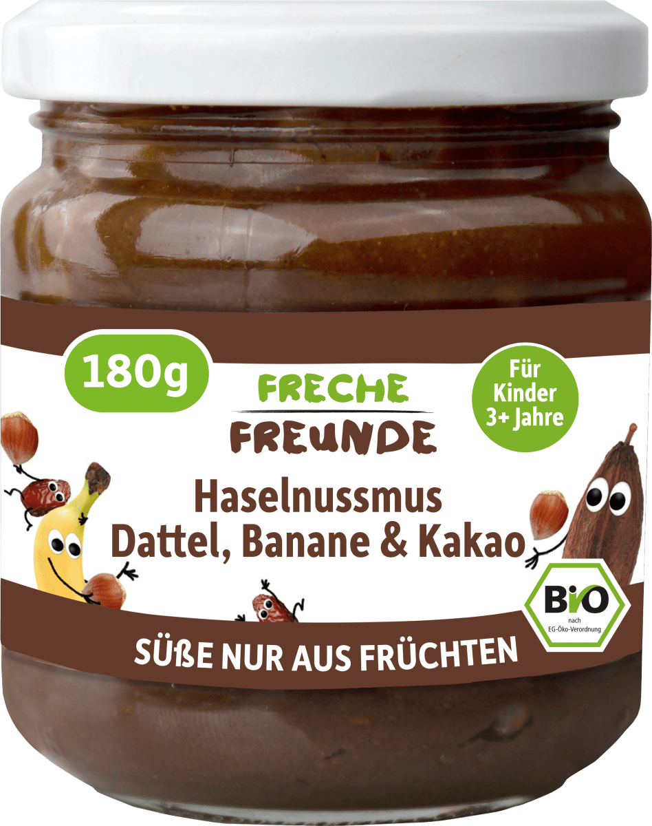 Haselnussmus Datteln, Banane & Kakao, ab 3 Jahren, 180 g
