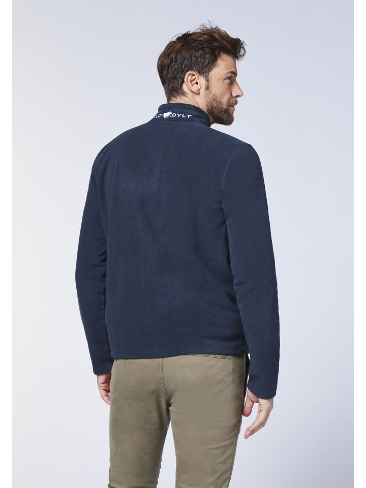Polo Sylt Fleece-Jacke in Blau günstig kaufen
