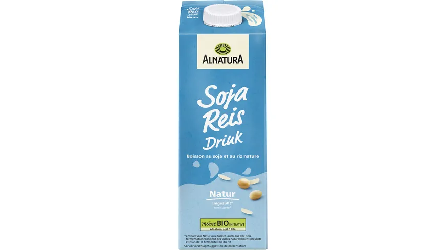 Alnatura Bio Soja-Reis-Drink, ungesüßt 1 l