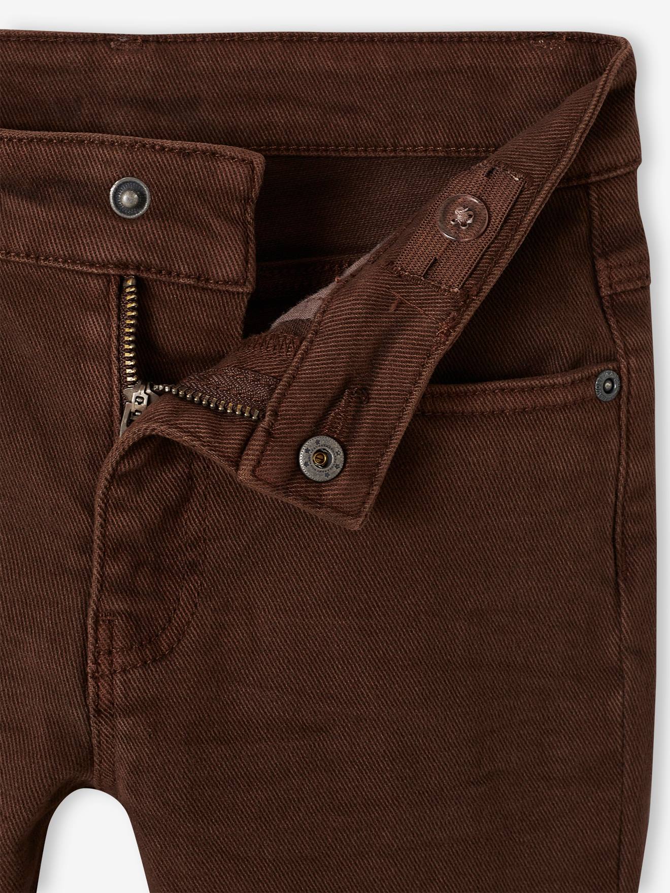 Vertbaudet Jungen Slim-Fit-Hose, Hüftweite REGULAR - schokolade