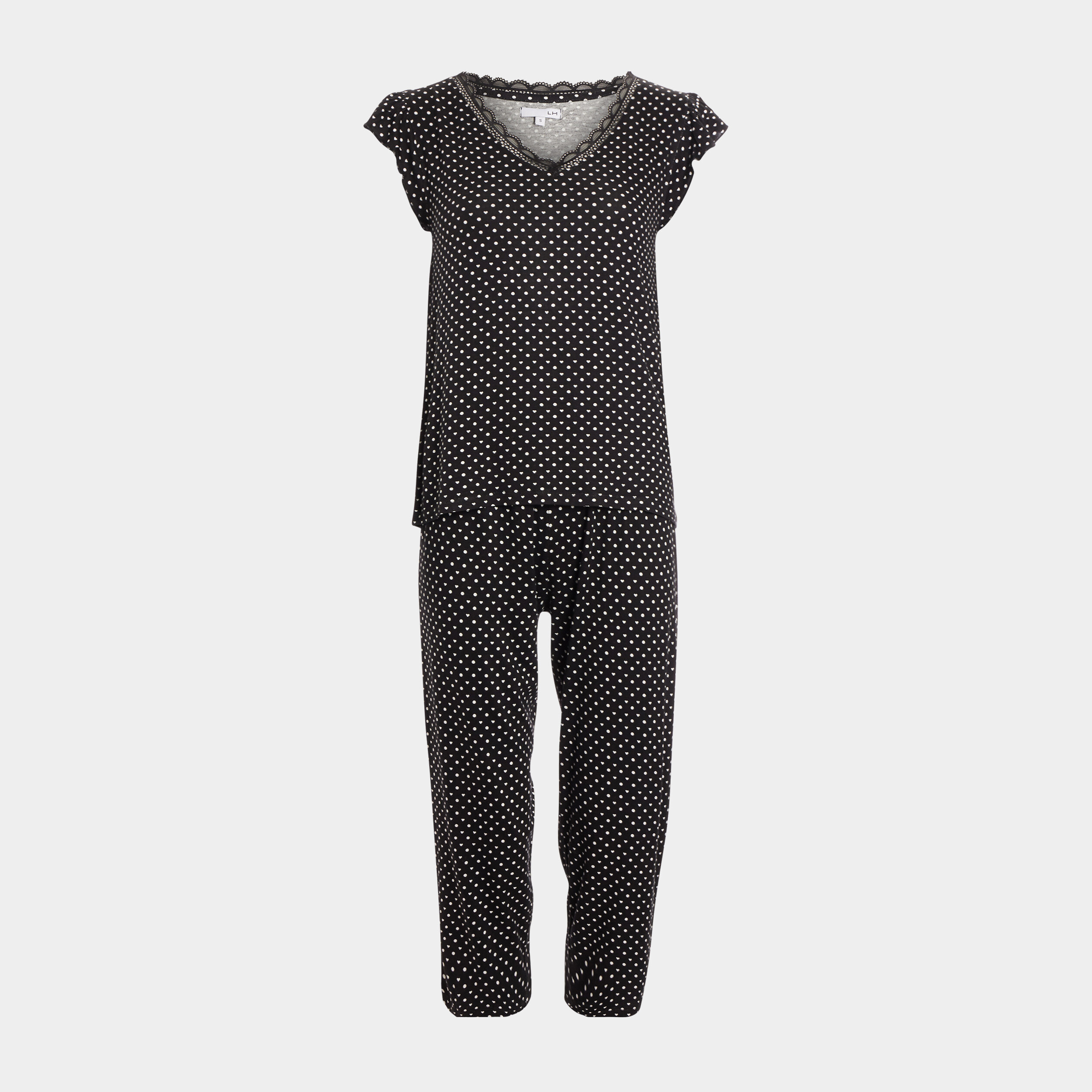 Ensemble pyjama 2 pièces noir femme | La Halle