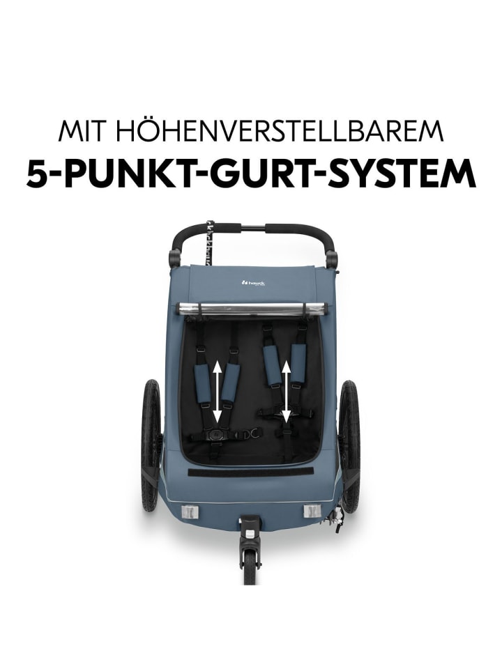 Hauck 2in1 Fahrradanhänger Sparset Dryk Duo Plus in blau günstig kaufen onesize