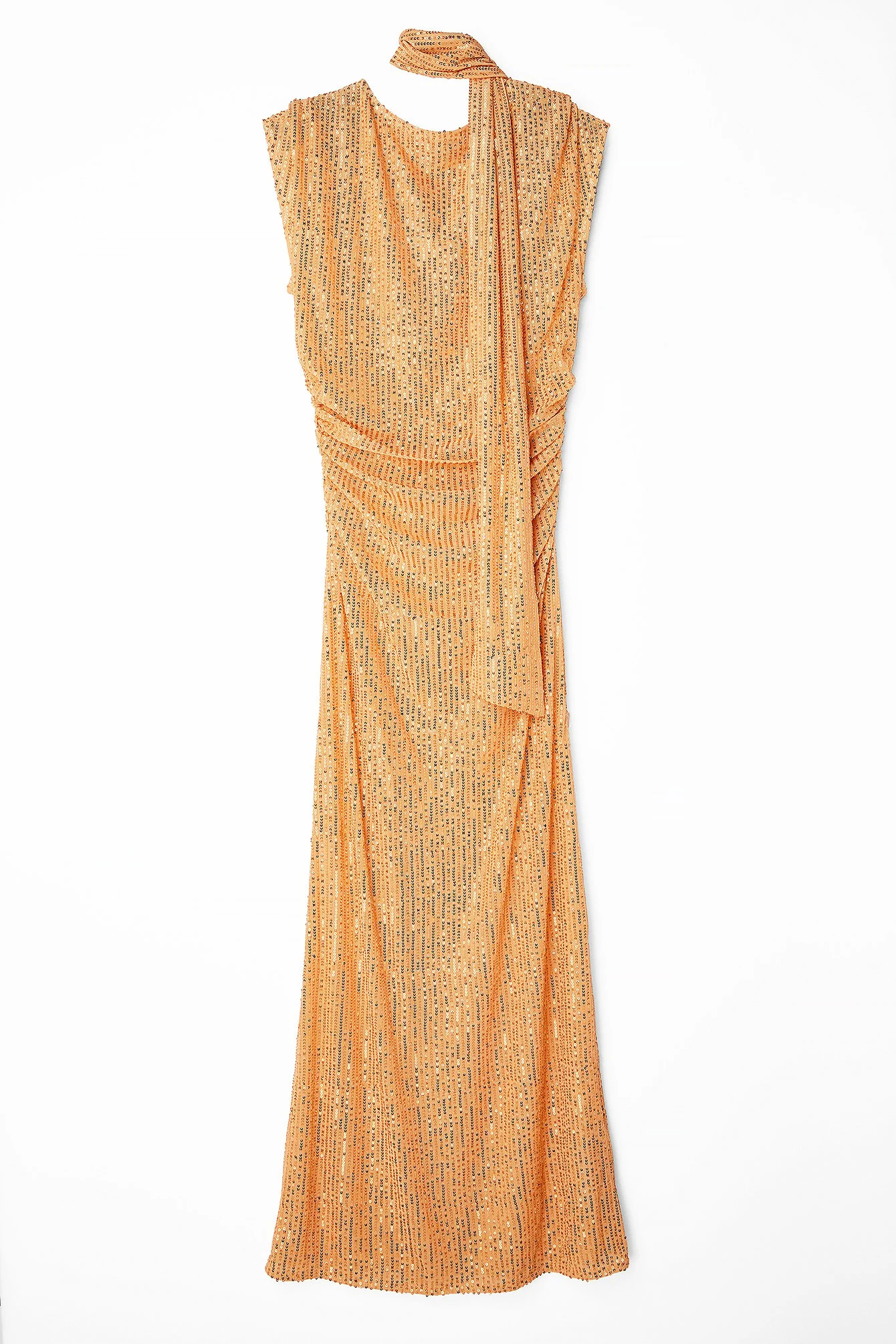 Gestricktes Pailletten-Maxikleid