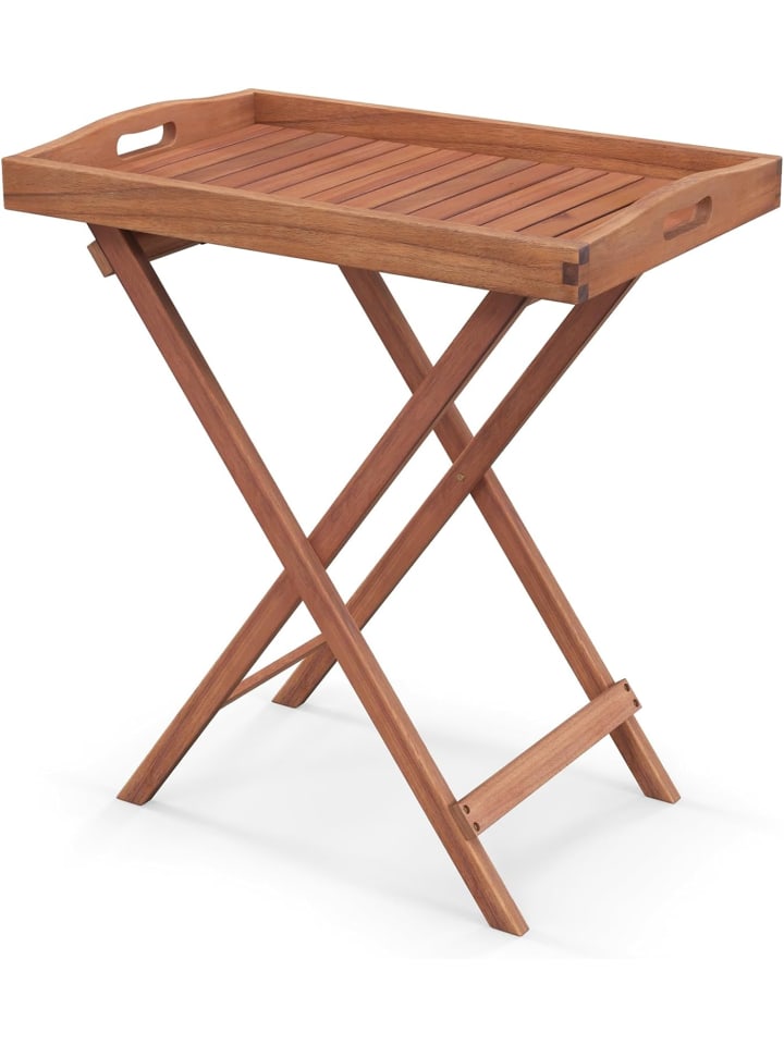 COSTWAY Gartentisch Akazienholz 68x44x74cm in Braun günstig kaufen onesize