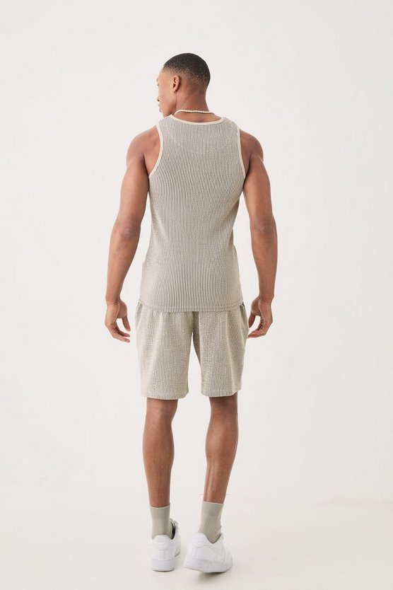 Strukturiertes Muscle-Fit Tanktop